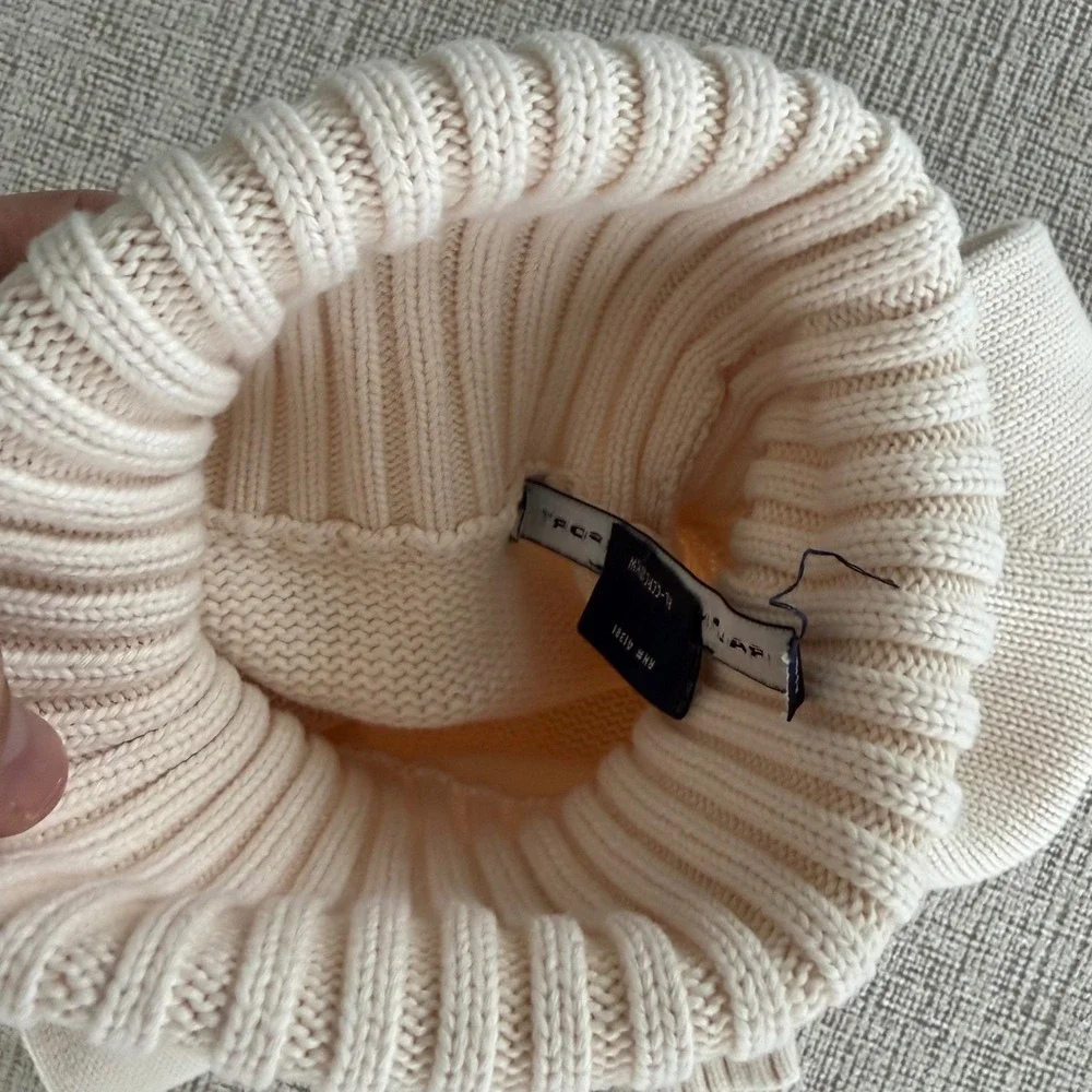 90's Ralph Lauren Sport‎ Cream Cotton Turtleneck Sweater Womens Medium